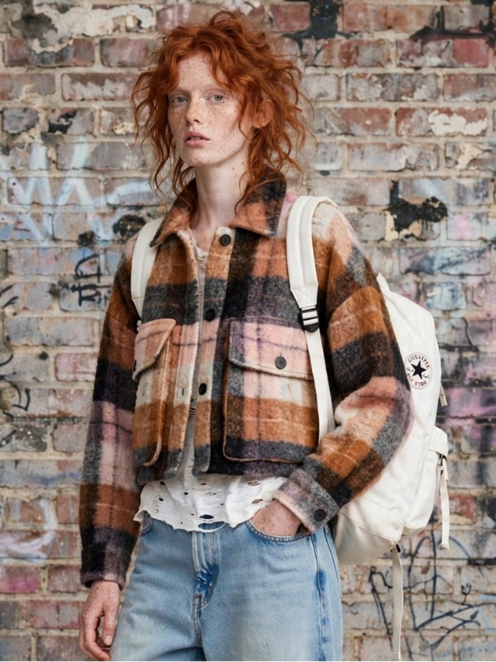 Zara oversized crop jacket